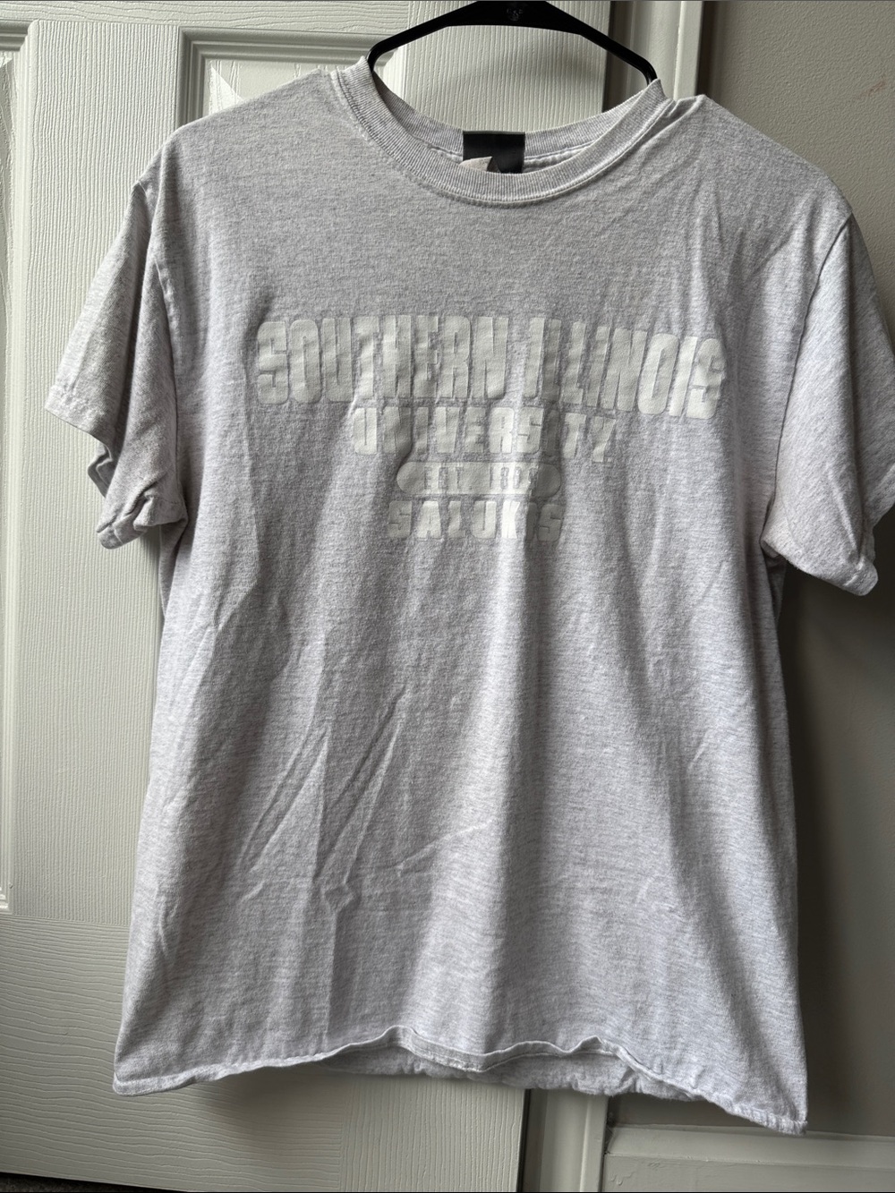 Southern Illinois University Unisex Crewneck T-Shirt - Light Gray M